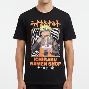 Naruto Shippuden Graphic Tee Lot Men's M Ichiraku Ramen Shirt Ripple Junction
